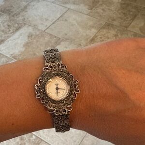 Elegant Silver Ornate Watch